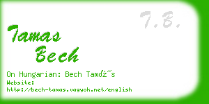 tamas bech business card